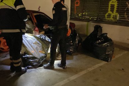 Retirada d'esprais i material dels actes vandàlics a Andorra la Vella