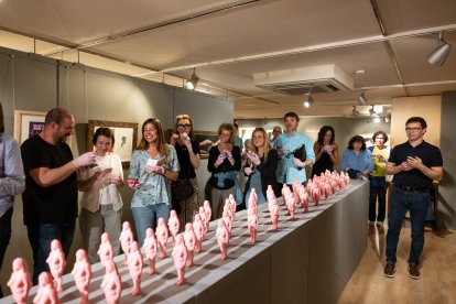 Els visitants a la mostra