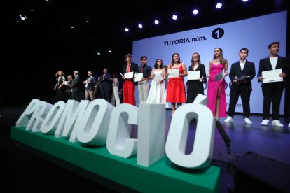 Espot durant l’acte de graduació de l’escola andorrana de batxillerat.