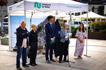 Un moment de l’homenatge a Bartomeu Rebés Duran.