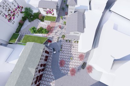 Render aparcament plaça de l'esglèsia
