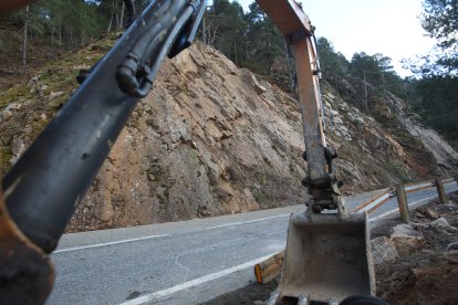Tram en obres de la Comella.