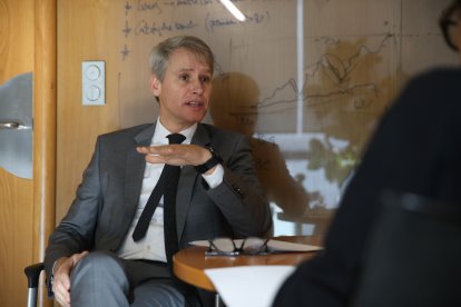 Fusté en un moment de l’entrevista.