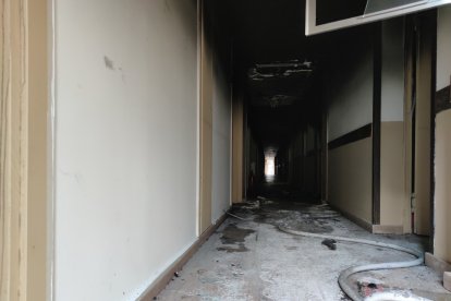 La cinquena planta de l'hotel on es van originar les flames va quedar destrossada