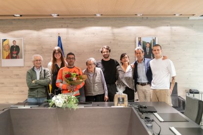 Lourdes Pons durant el seu homenatge