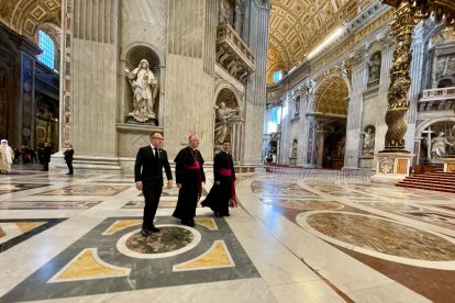 Espot, Vives i Codina, ahir a la basílica de Sant Pere.