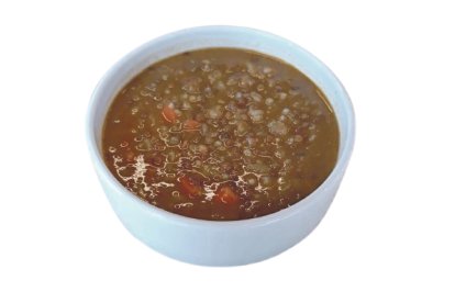 Un plat de llenties.