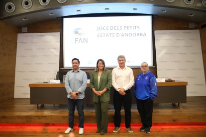 Presentació de l’equip de natació a la seu d’Andbank.