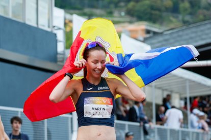 Jess Martin, emocionada després de la cursa.