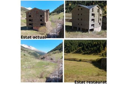 Construccions de Canillo que enderrocarà el comú i l'estat com es preveu deixar les parcel·les d'Incles