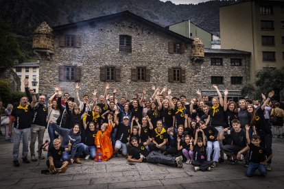 Foto de família dels fallaires d'Andorra la Vella.