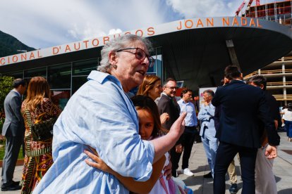 Roser Pubill, vídua de Joan Nadal, a l’Estació Nacional.