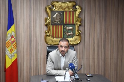 El ministre de Turisme i Comerç, ahir en roda de premsa.