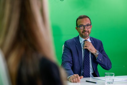 Jordi Torres, durant l’entrevista a Diari TV.