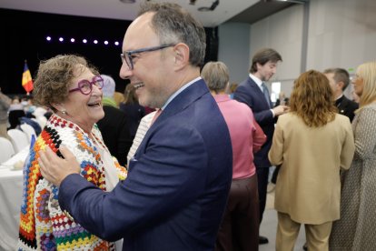 El cap de Govern, Xavier Espot, amb una padrina a la festa magna.