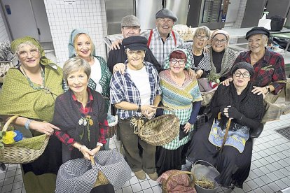 Un moment de la castanyada al Centre de Congressos