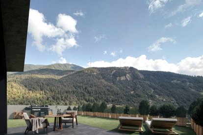 Terrassa d’una de les cases.