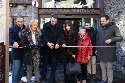 Un moment durant la inauguració de la Fira de Nadal d'Ordino.