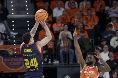 Kyle Kuric va ser l’home més destacat dels tricolors a València.