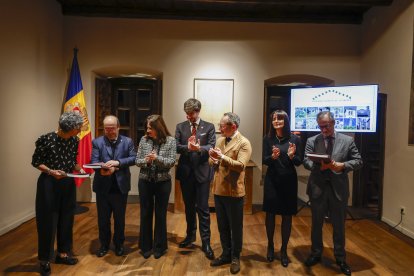 Els representants de les institucions implicades a la candidatura.
