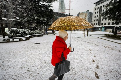 La jornada d’ahir va deixar un paisatge blanc.