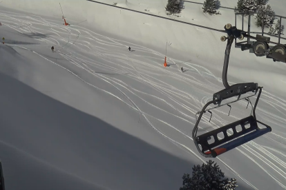 L'estació d'Arinsal aquest matí.