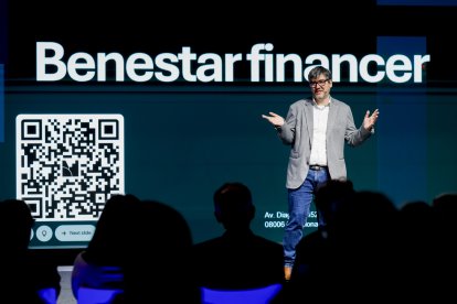 Jordi Martínez en la darrera conferència pel 10è aniversari del fons.