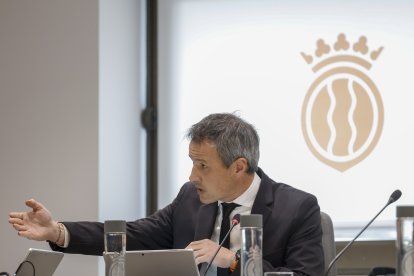 Astrié durant la sessió de consell de comú d’Andorra la Vella.