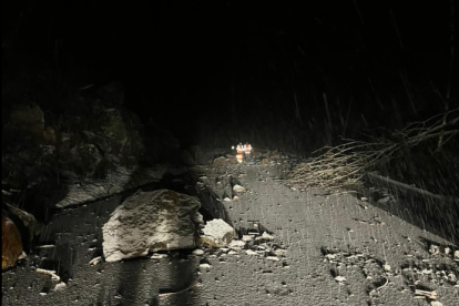 El despreniment de roques a l’RN20.