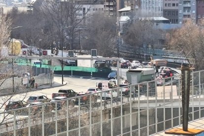 Vehicles aturats ahir a la tarda.