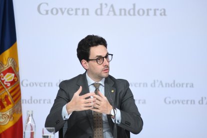 Guillem Casal a la roda de premsa després del consell de ministres.