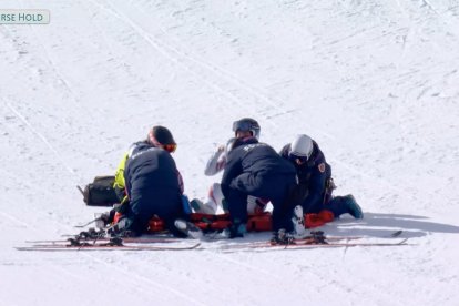 Imatge de l'evacuació de Cande Moreno.