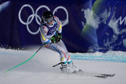 Jordina Caminal en l’arribada del descens.