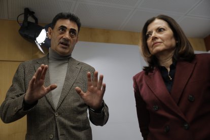 La ministra Imma Tor i el ministre Raul Ferré.