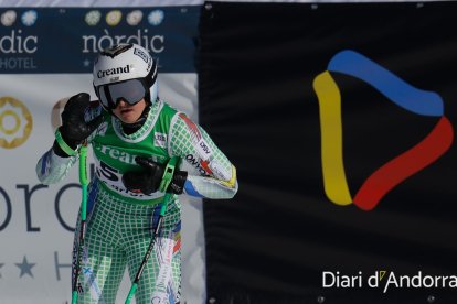 Jordina Caminal després del segon entrenament al Tarter