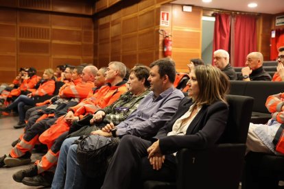 Un moment de la xerrada sobre les accions de sensibilització d'assatjament laboral d'Escaldes.