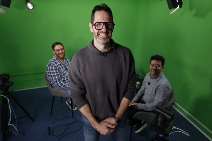 L’entrenador adjunt del MoraBanc Andorra, Paco Vázquez, al plató de Diari TV.