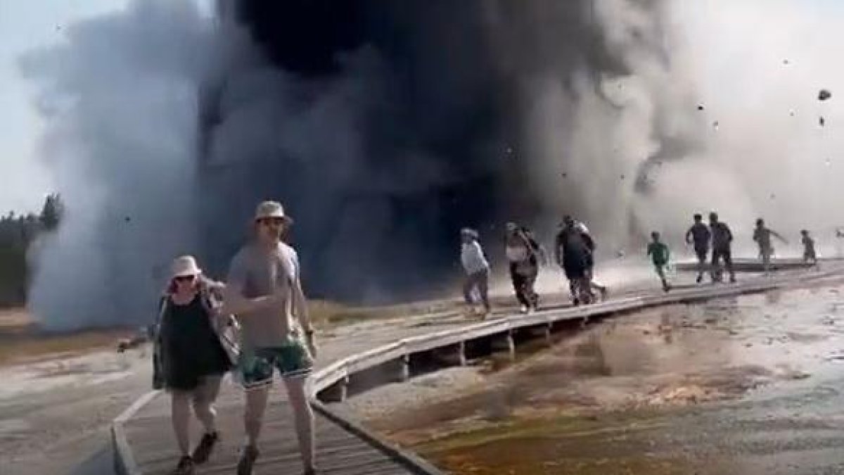 Moment de l'erupció hidrotermal