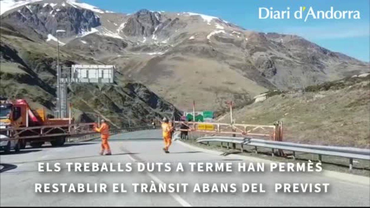 Ja s'ha restablert el trànsit a la carretera del Pas de la Casa