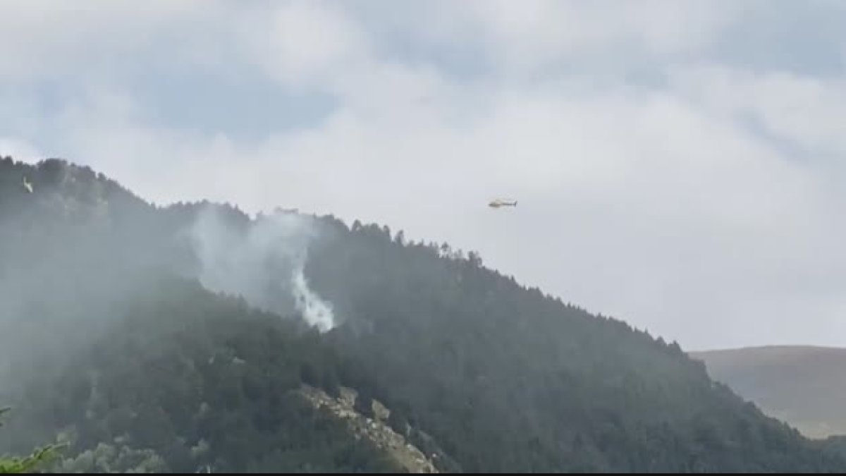 Incendi per un llamp a Soldeu