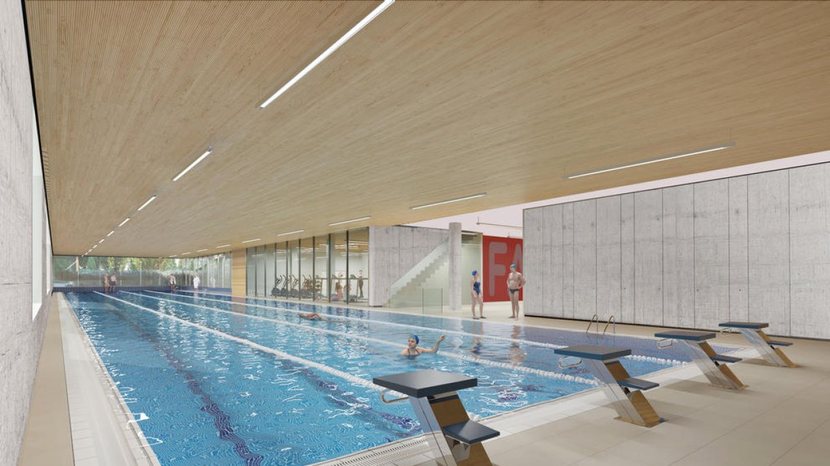 El centre comptarà amb una piscina d'entrenament de quatre carrils.