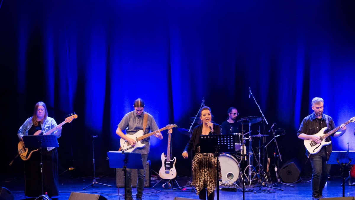 Marta Dallerès en una actuació anterior al teatre de les Fontetes