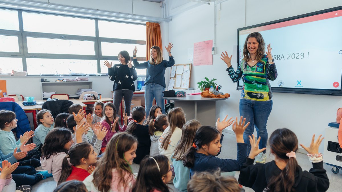 Activitats de la candidatura Andorra 29 a les escoles