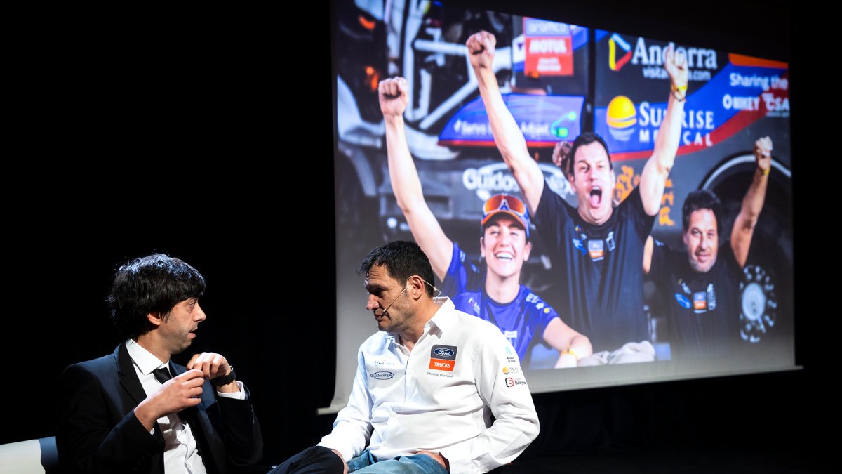 Sergi González i Albert Llovera, ahir.