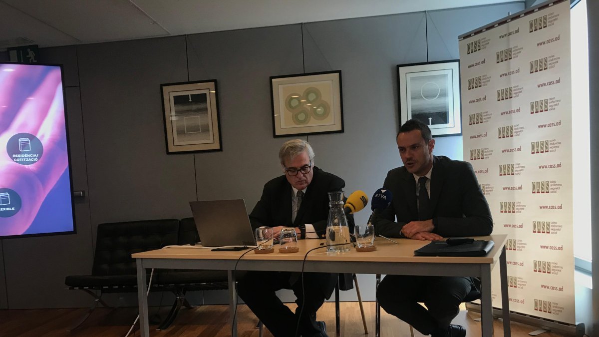 Marc Galabert i Jacint Risco han presentat la proposta de pensions de la CASS
