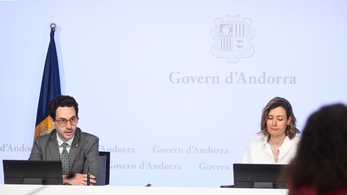 El ministre de Medi Ambient, Agricultura i Ramaderia, Guillem Casal, en la presentació d'aquest dimarts.