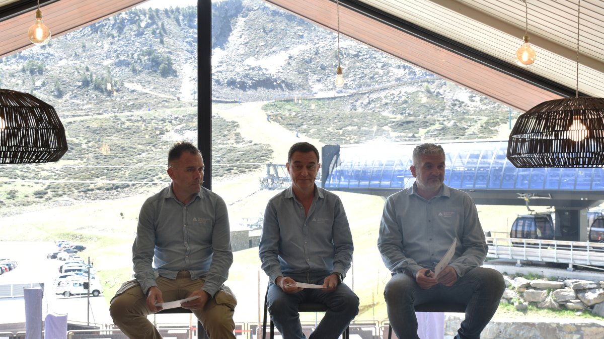 Josep Marticella, Juan Ramon Moreno i Israel Ramonet han presentat avui la temporada d'estiu a Arcalís