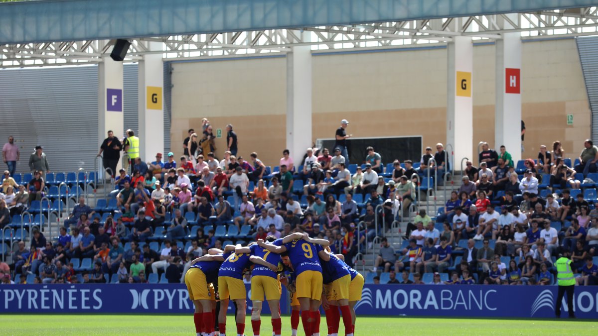 Duel de l’FC Andorra aquesta temporada a l’Estadi Nacional.