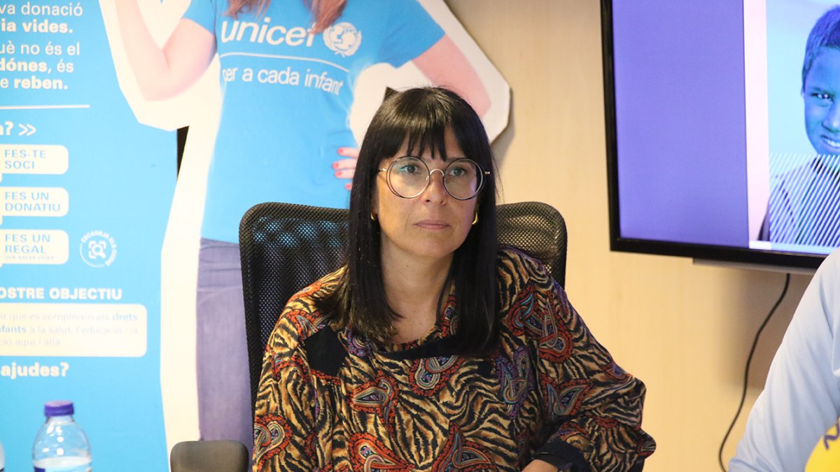 La directora executiva d'UNICEF Andorra, Dàmaris Castellanos, durant la presentació de la Memòria 2023 de l'entitat.