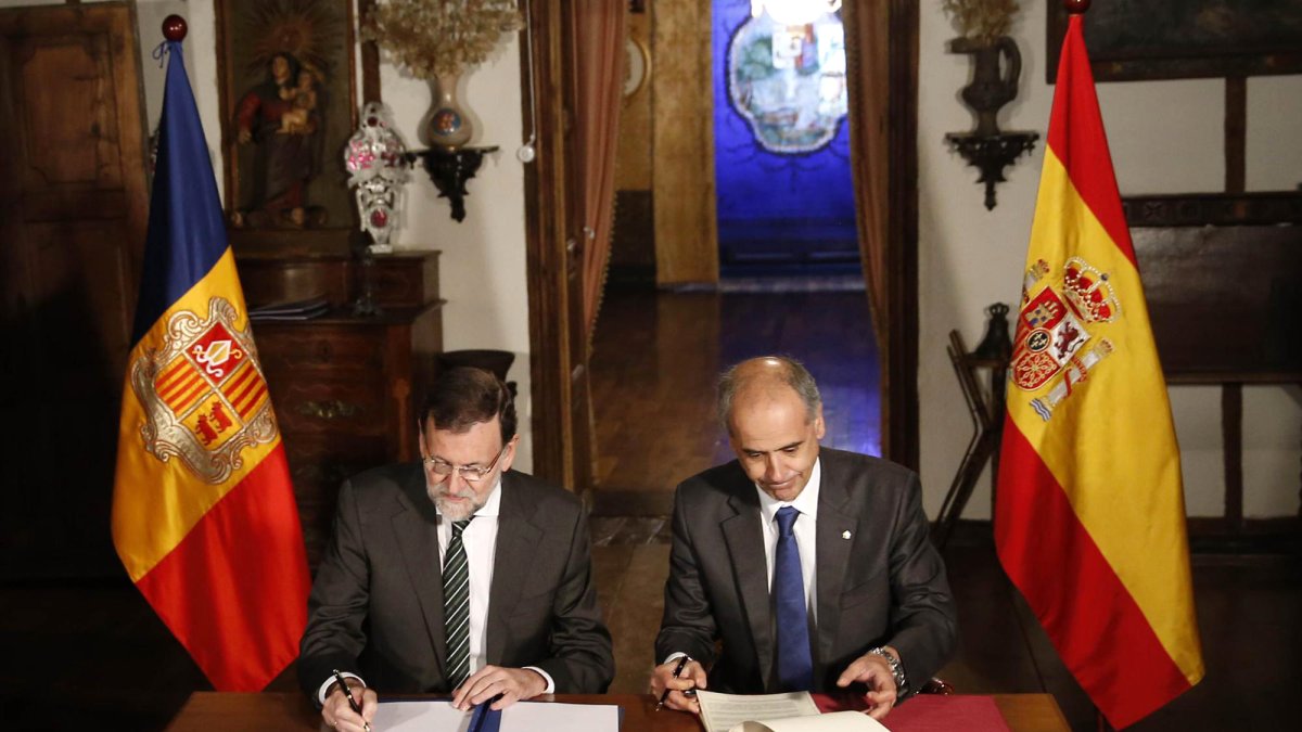 La visita oficial de Rajoy a Andorra, el 2015.